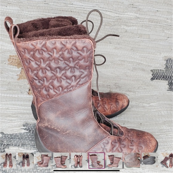 Helly Hansen Freyja Leather Quilted Faux Fur Lace Up Winter Snow Boots 7.5 - Picture 5 of 9